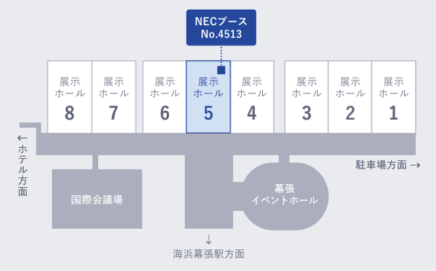 NECブース位置のご案内