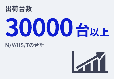 出荷台数30000台以上