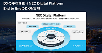 DXの中核を担うNEC Digital Platform End to EndのDXを実現