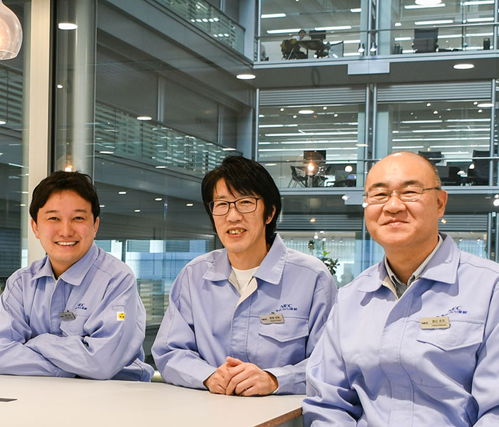 NEC スマートインダストリー統括部 匠コンサルティンググループ 柳生泰史、菊地克則、渡辺武司