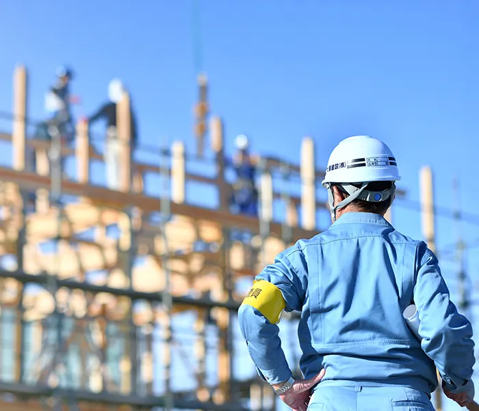 住宅建設現場の様子