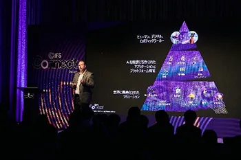 IFS グローバル最高製品責任者 (CPO) ダニエル ダットン氏の製品講演の様子