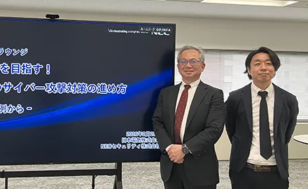 NEC サイバーセキュリティ事業統括部 上席プロフェッショナル/CISSP 神谷聡史、NECプラットフォームズ セキュリティ・IT統括部 工場セキュリティグループ ディレクター/PMP 白鳥毅彦