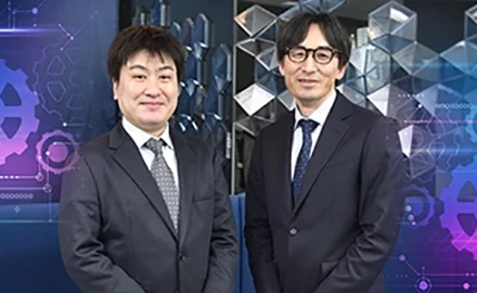 三菱電機株式会社 グローバル人財部 人財開発センター長 兼 DXイノベーションアカデミー長 西川 孝典氏とNEC デジタルデリバリーサービスビジネスユニット コンサルティングサービス事業部門 アナリティクスコンサルティング統括部長 BluStellar Academy for AI 学長孝忠 大輔