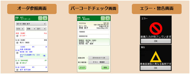 セーフティチェック画面