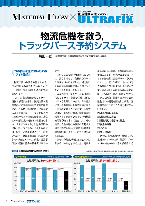 物流危機を救う、トラックバース予約システム