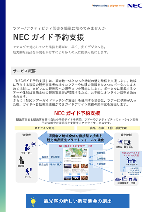 NEC ガイド予約支援サービス　サービス紹介資料