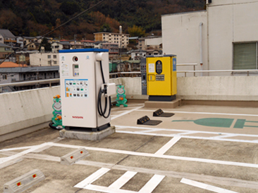 実証実験を行うEV充電施設