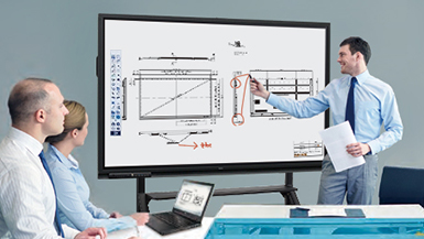 デジタルホワイトボードとして図面を表示