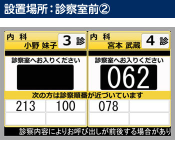 設置場所：診察室前②
