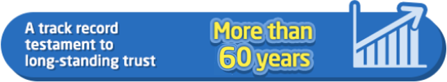 A track record testament to long-standing trust More than 50 years