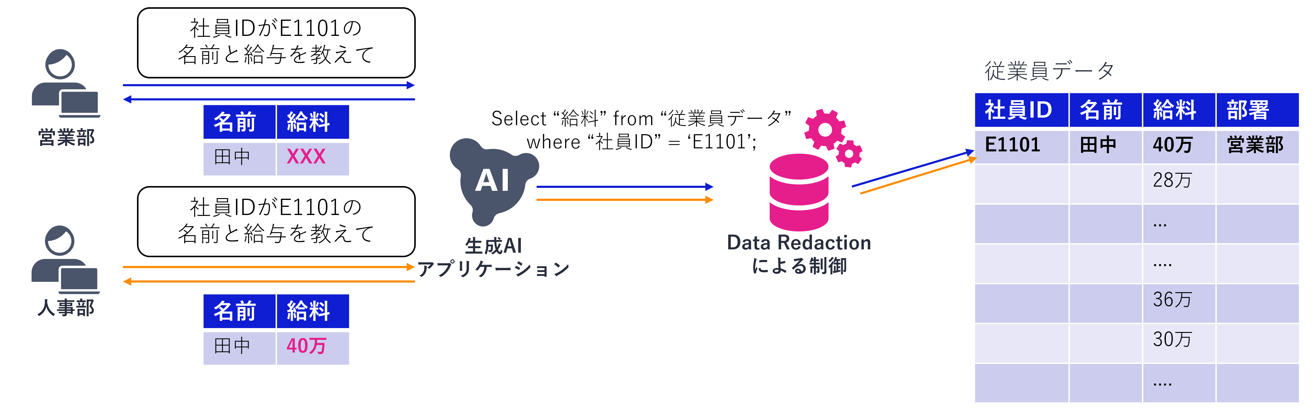 Data Redactionによるデータの見せ方の制御