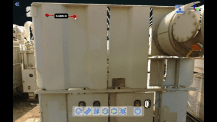 NEC 3D Viewerサービス離隔・角度計測画面
