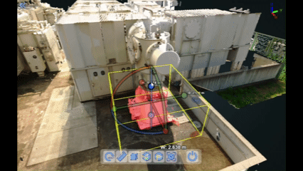 NEC 3D Viewerサービス3D点群データ抽出画面