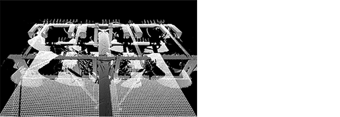 スキャナがレーザーを照射、スキャン情報を3D点群データに変換